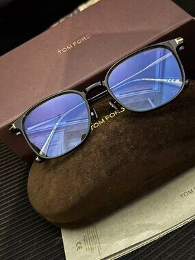 Tom Ford TF5923-K-B 001 Black Blue Light Glasses 53□19 145 Made in Italy